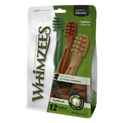 Whimzees Toothbrush Star Valuebag Medium Dogs 12's 1 Pack