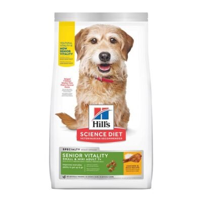 Hill's Science Diet Senior Vitality Small & Mini Adult 7+ Chicken & Rice Recipe Dry Dog Food  1.58 Kg