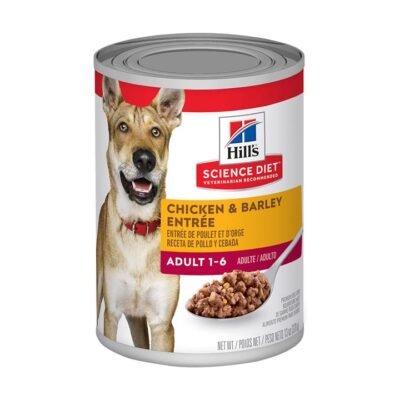 Hill's Science Diet Adult 1-6 Chicken & Barley Entree Wet Dog Food 370gm 12 Cans
