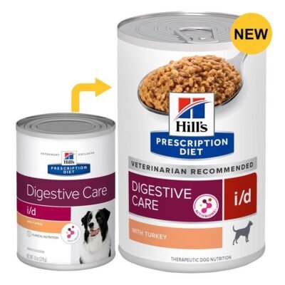 Hill's Prescription Diet Canine I/D Digestive Care Wet Dog Food 370 Gm Original Turkey Flavour 12 Cans