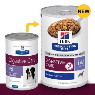 Hill's Prescription Diet I/D Low Fat Digestive Care Canned Dog Food 370 Gm 12 Cans