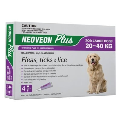 Neoveon Plus Flea And Tick For Large Dogs 20 To 40kg Purple 12 Pack