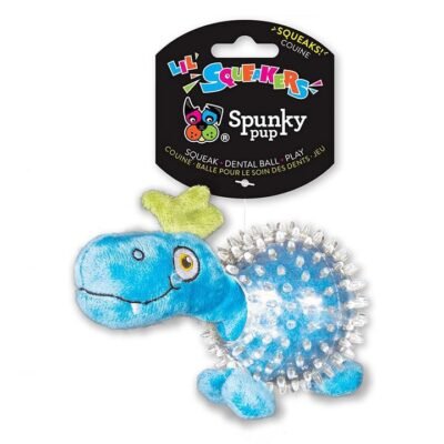 Spunky Pup Dino In Clear Spiky Ball 1 Pack