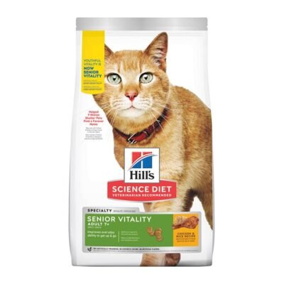 Hill's Science Diet Senior Vitality Adult 7+ Chicken & Rice Recipe Dry Cat Food  2.72 Kg
