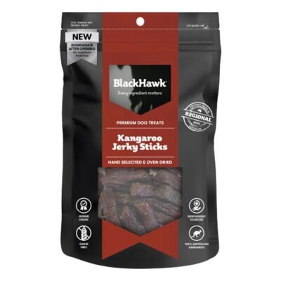 Black Hawk Kangaroo Jerky Sticks Dog Treats  100 Gm