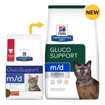 Hill's Prescription Diet M/D Glucosupport Chicken Flavour Dry Cat Food 1.8 Kg