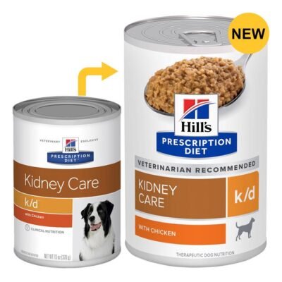 Hill's Prescription Diet K/D Kidney Care Flavoured With Chicken Wet Dog Food 370gm 12 Cans