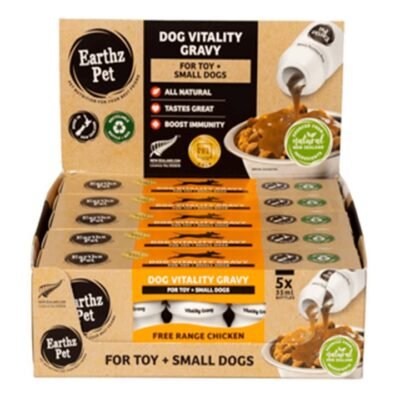 Earthz Pet Free Range Chicken Vitality Gravy For Toy And Small Dogs 35 Ml 5 * 5 Pack