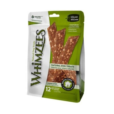 Whimzees Veggie Strip Dog Treats Medium 14 Pack