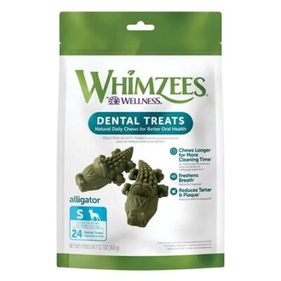 Whimzees Alligator Dental Treats Small 24 Chews
