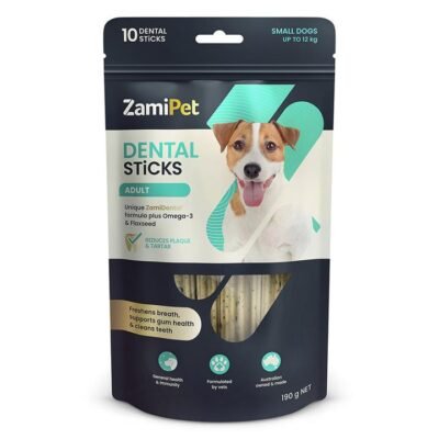 Zamipet Dental Sticks Adult Dog Treats Small Dogs Up To 12kg 10 Pack
