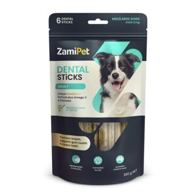 Zamipet Dental Sticks Adult Dog Treats Medium/Large Dogs Over 12kg 6 Pack