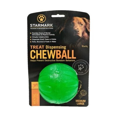 Starmark Treat Dispensing Chew Ball Toy Medium - Large 1 Pack