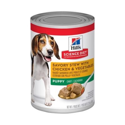 Hill's Science Diet Puppy Savory Stew With Chicken & Vegetable Wet Dog Food 363gm 12 Cans
