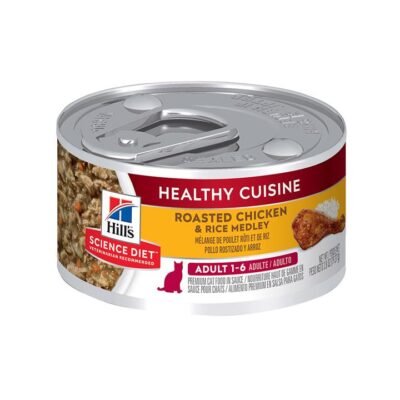 Hill's Science Diet Healthy Cuisine Adult 1-6 Roasted Chicken & Rice Medley Wet Cat Food 79gm 24 Cans