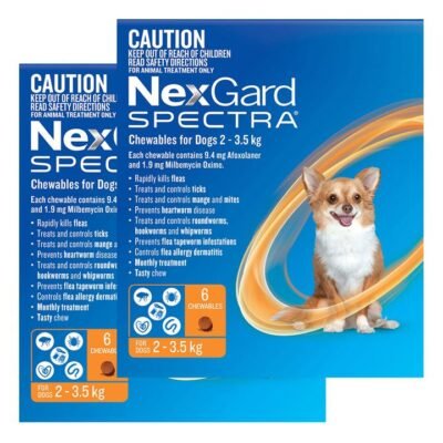 Nexgard Spectra Very Small Dogs 2 - 3.5kg Orange 12 Pack
