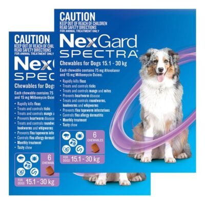 Nexgard Spectra Large Dogs 15.1 - 30kg Purple 12 Pack