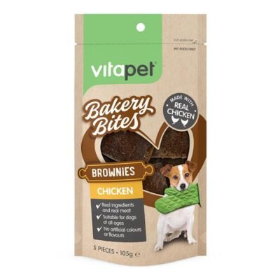 Vitapet Bakery Bites Chicken Brownies Dog Treats  150 Gm