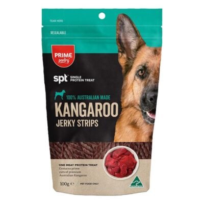 Prime Pantry Spt Single Protein Kangaroo Jerky Strips Treats For Dogs 100gm 1 Pack