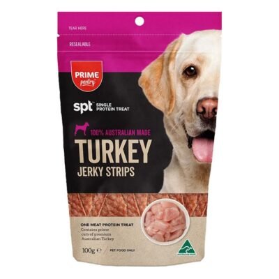 Prime Pantry Spt Single Protein Turkey Jerky Strips Treats For Dogs 100gm 1 Pack