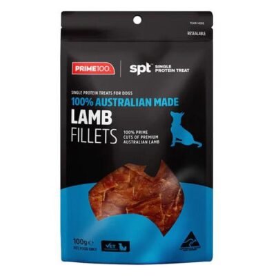 Prime100 Spt Single Protein Lamb Fillets Treats For Dogs 100gm 1 Pack