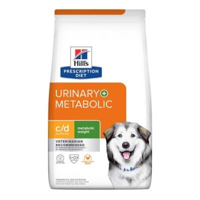 Hill's Prescription Diet C/D Multicare Urinary + Metabolic Weight Chicken Flavour Dry Dog Food  3.85 Kg