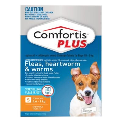 Comfortis Plus For Small Dogs 4.6-9kg Orange 6 Chews