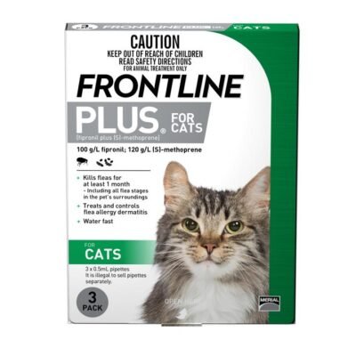 Frontline Plus Flea and Biting Lice Control for Cats 3 pack
