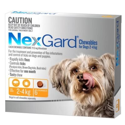 NEXGARD FOR DOGS 2-4KG - Orange 6 Pack