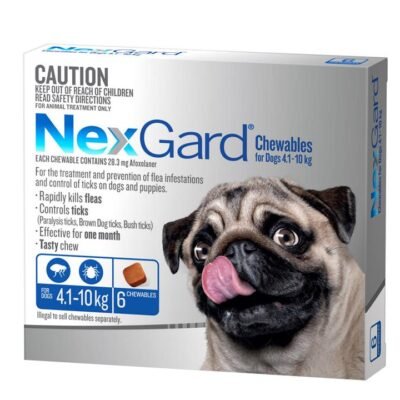 NEXGARD FOR DOGS 4.1-10KG - Blue 6 Pack