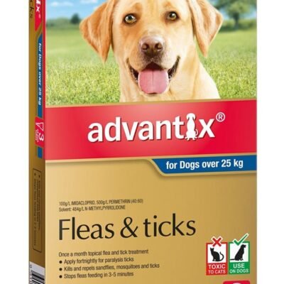 Advantix Spot-On Flea & Tick Control Treatment for Dogs over 25kg - 3-Pack
