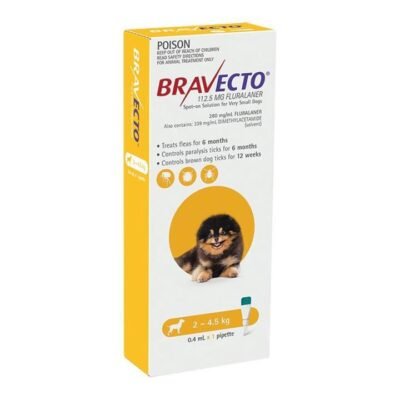 Bravecto Spot-on Flea & Tick Treatment for Dogs 2-4.5kg