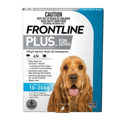 Frontline Plus Flea & Tick Protection for Dogs 10-20kg - 6 Pack
