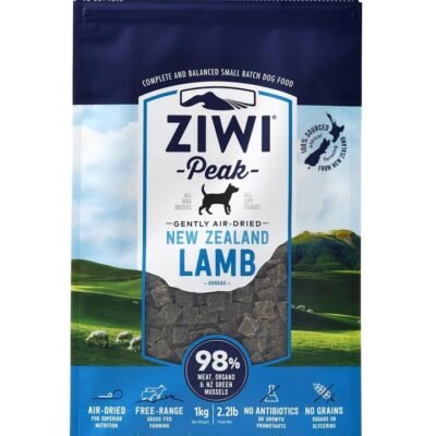 Ziwi Peak Air Dried Grain Free Dog Food 1kg Pouch - Lamb