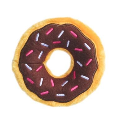 Zippy Paws Mini Donutz Squeaker Dog Toy - Chocolate