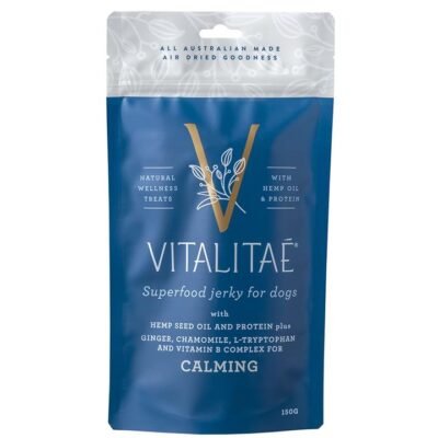 Vitalitae Superfood & Hemp Oil Dog Treats - Calming Jerky - 150g