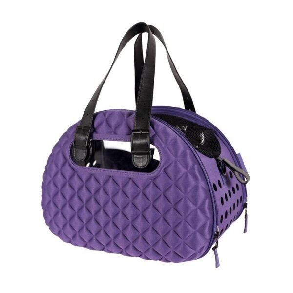 Ibiyaya Collapsible Pet Carrier with Shoulder Strap - Diamond Deluxe Purple