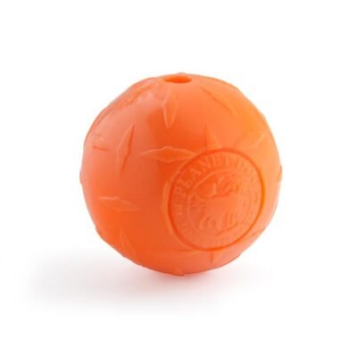 Planet Dog Orbee Tuff Diamond Plate Tough Ball Dog Toy - Orange - Small