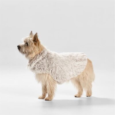 Snooza Shag Faux Fur Dog Coat in Mink