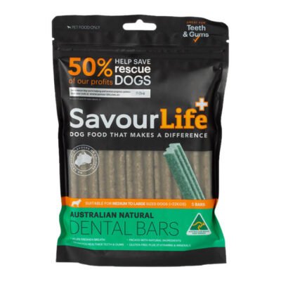 Savourlife Australian Natural Dental Bars Treats For Dogs Medium To Large 5 Pack