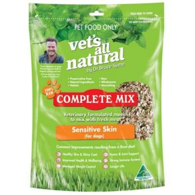 Vets All Natural Complete Mix Sensitive Skin Dog Dry Food   1 Kg