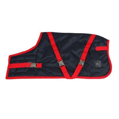 Zeez Waterproof Supreme Dog Coat Navy Stone/Red 1  X Size 15