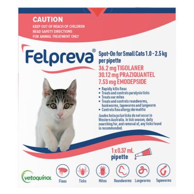 Felpreva Spot-On For Small Cats 1 To 2.5kg 1 Pipette