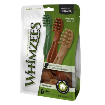 Whimzees Toothbrush Star Valuebag Large Dogs 6 Pack