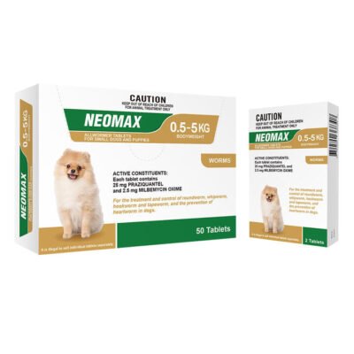 Neomax Allwormer Tablets For Small Dogs 0.5 To 5 Kg 2 Tablets