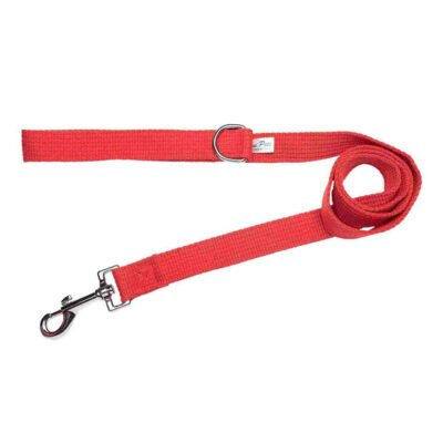 Beau Pets Adjustable Cotton Webbing Lead Red 25 Mm X 180cm