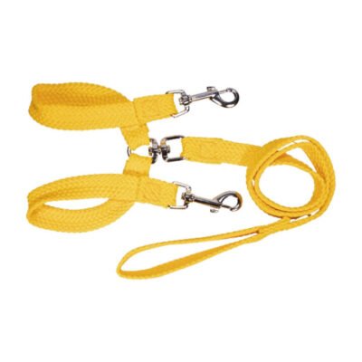 Beau Pets Double Nylon - Brace Lead - Gold 20 Mm X 135cm