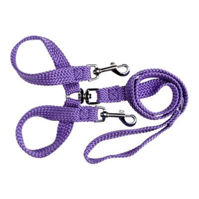 Beau Pets Double Nylon - Brace Lead - Purple 20 Mm X 135cm