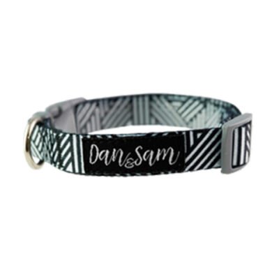 Dan & Sam Adjustable Polyester Webbing Collar For Dogs - Abstract 1 X Medium