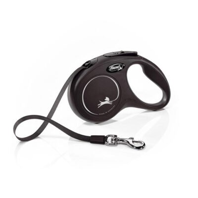 Flexi - Retractable Cord Lead - Black 5 M - Medium